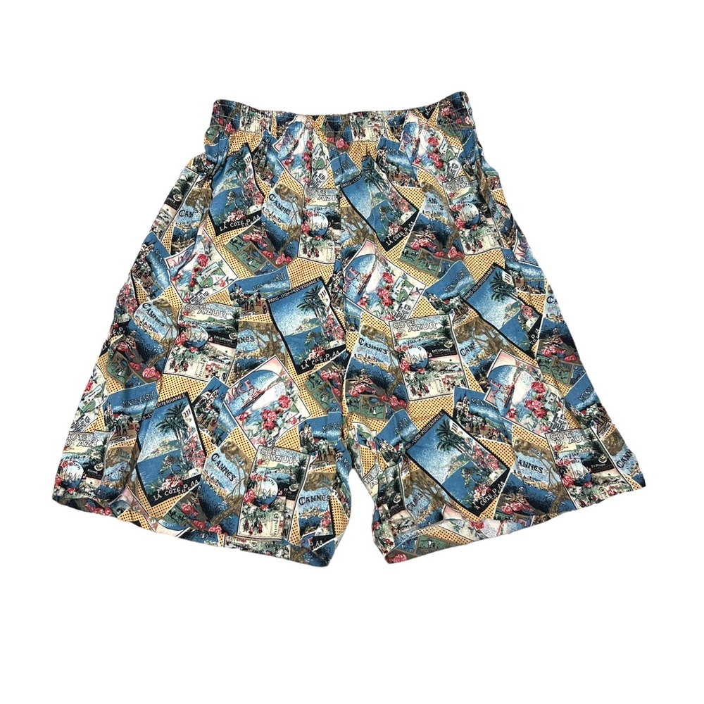 Vintage 90’s KWBL Los Angeles Vacation Beach Colorful Shorts Size S